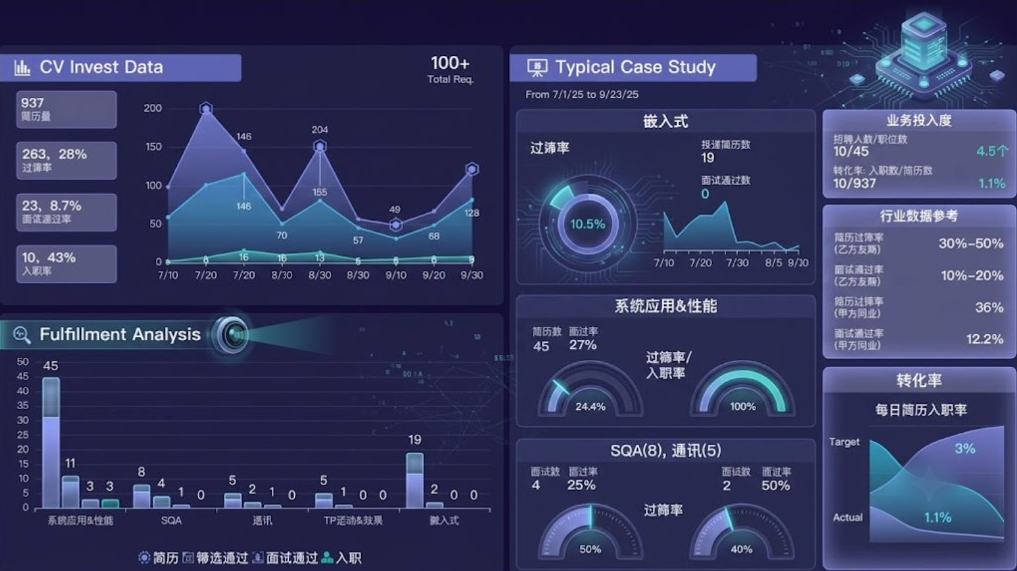 需求看板示例：CV Invest Data、Fulfillment Analysis、Typical Case Study